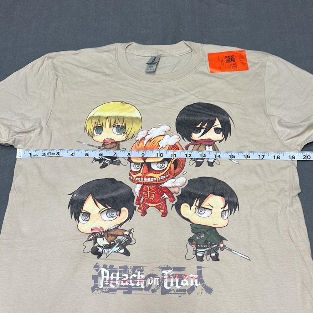Attack on Titan Unisex Sand color Anime Graphic Tee Size Medium - Picture 5 of 6